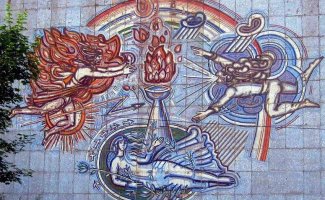 Остатки более развитой цивилизации: национальные и фольклорные мотивы в советских мозаиках (40 фото)